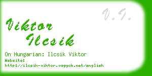 viktor ilcsik business card